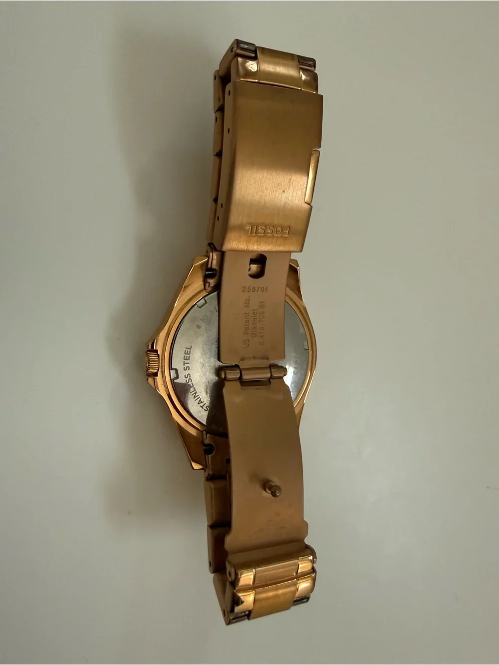 Fossil Women's Rose Gold Crystal Accent